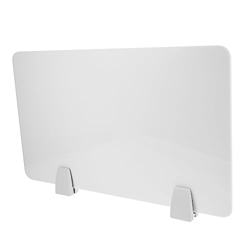 KICHOUSE 1 Stück Acrylschallung Desktop Schreibtisch-Trennwände Tabellenpartition Panel-Bildschirme Arbeiten Büro Trennschreibtisch Planke Schreibtischteiler Plastik Weiß von KICHOUSE