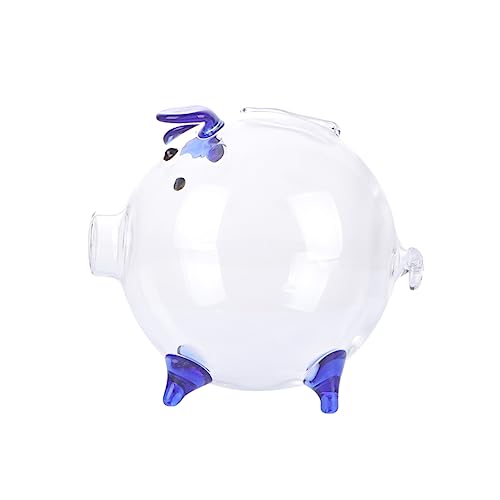KICHOUSE 1 Stück Sparschwein Transparent Piggy Bank Blau als Geldgeschenk für Erwachsene für Sparen von Geld Dekoration von KICHOUSE