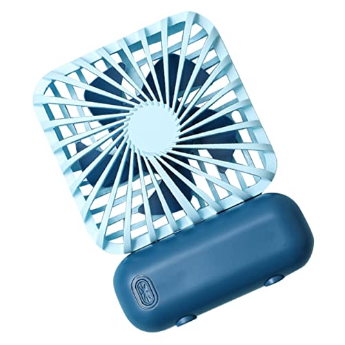 KICHOUSE 1 Stück Tragbarer USB Mini Handventilator mit Lithium Batterie Geschwindigkeiten für Zuhause Büro und Unterwegs Blau von KICHOUSE