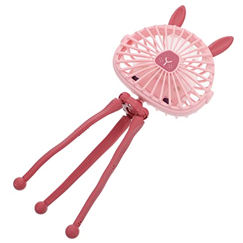 KICHOUSE 1 Stück USB Tragbarer mit Verformbarem Ständer für Kinderwagen Leiser Handventilator mit LED Lichtern Flexibel für Zuhause Büro und Reisen von KICHOUSE