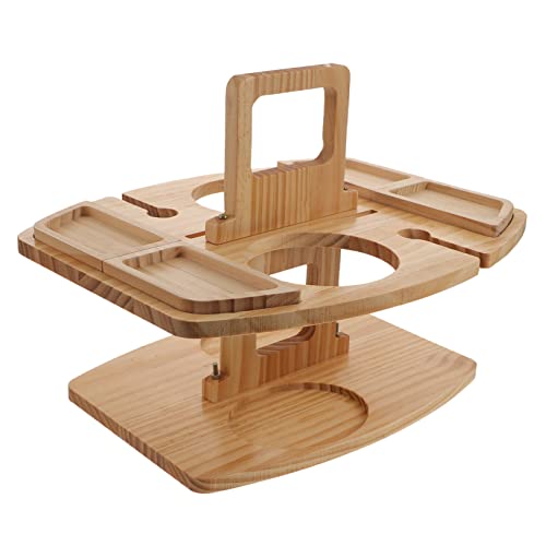 KICHOUSE 1stück Tragbares Multifunktions-weinregal Aus Holz Perfektes Outdoor-Picknick-tablett Für Snacks Und Getränke Für Camping Und Gartenpartys von KICHOUSE
