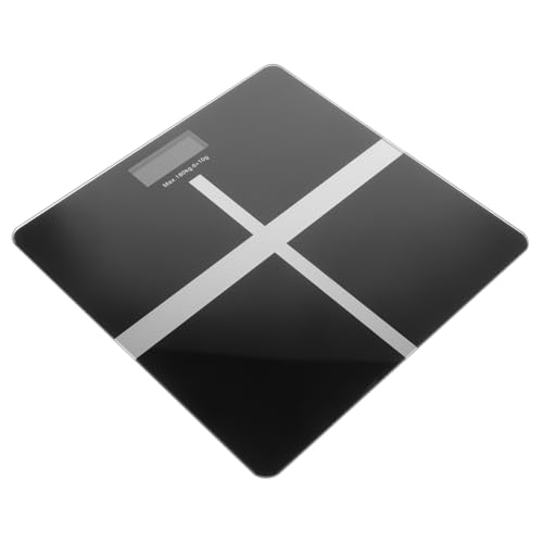 KICHOUSE 1 Stück wiederaufladbare multifunktionale Gewichtsskala hinterleuchtet elektronische Haushalt digitale Körperwaage mit USB-Aufladung Heimskala Schwarz von KICHOUSE