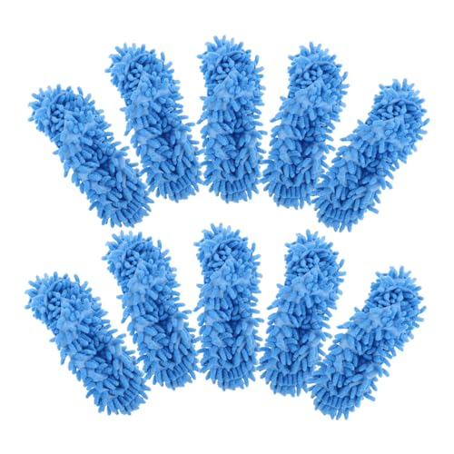 KICHOUSE 10 Stück Bodenreinigungs Schuhüberzüge Hausschuhe Abnehmbare Reinigungssocken Wischpantoffeln Moppsocken Für Herren Trockenmopp Für Hartholzböden Super Saugfähige von KICHOUSE