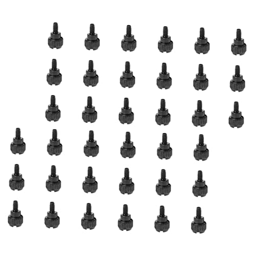 KICHOUSE Rändelschrauben 100st Computergehäuse Rändelschraube Computerteil Chassis-befestigungsschraube Computerzubehör Computertisch Computer Verschieden Oxidation Schwarz Rechner von KICHOUSE