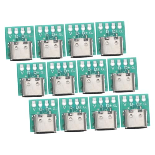 KICHOUSE 12stücke USB c Connector Board DIY PCB Adapter Board Unterstützung Für Kabel Kompatibel Für Datenkabelübertragung Mit Serieller Technologie KICHOUSE 12stücke USB c Connector Board DIY PCB Adapter Board Unterstützung Für Kabel Kompatibel Für Datenkabelübertragung Mit Serieller Technologie von KICHOUSE