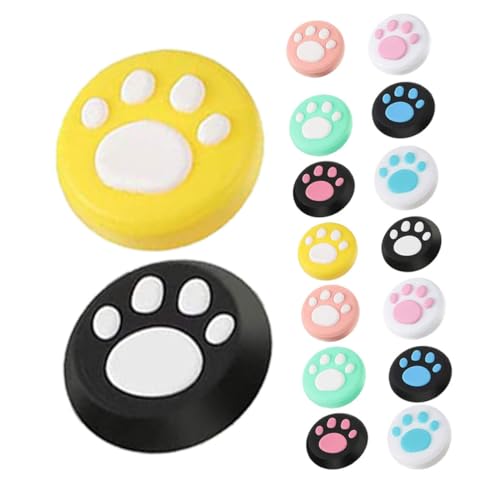 KICHOUSE 16stücke Joystick Kappen Katzenpfoten rutschfeste Daumengriffe Für Switch Controller Langlebige Und Stilvolle Joystick Schutzabdeckungen Farben KICHOUSE 16stücke Joystick Kappen Katzenpfoten rutschfeste Daumengriffe Für Switch Controller Langlebige Und Stilvolle Joystick Schutzabdeckungen Farben von KICHOUSE