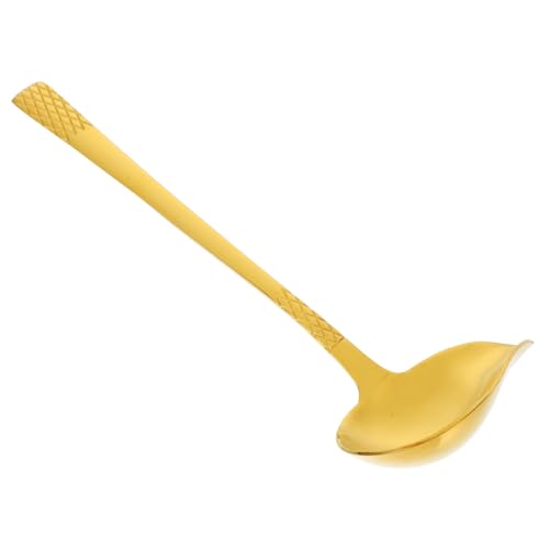 KICHOUSE 1Stück Soßenkelle mit Ausguss Kreativer Nieselregen Löffel Gold für Spülmaschine Geeignet Vielseitiges Küchenutensil für Hobbyköche Design für Komfortables von KICHOUSE