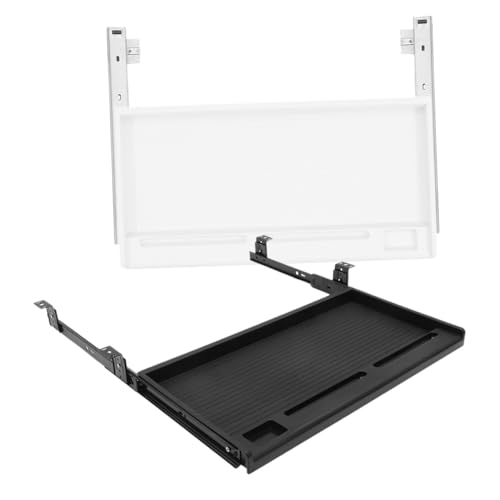 KICHOUSE 2 Sätze Ausziehbare Tastaturablage Untertisch mit Robustem Metall und PP Material Ergonomisch Geneigt für Büro und Homeoffice Optimaler Schreibtisch Organizer KICHOUSE 2 Sätze Ausziehbare Tastaturablage Untertisch mit Robustem Metall und PP Material Ergonomisch Geneigt für Büro und Homeoffice Optimaler Schreibtisch Organizer von KICHOUSE