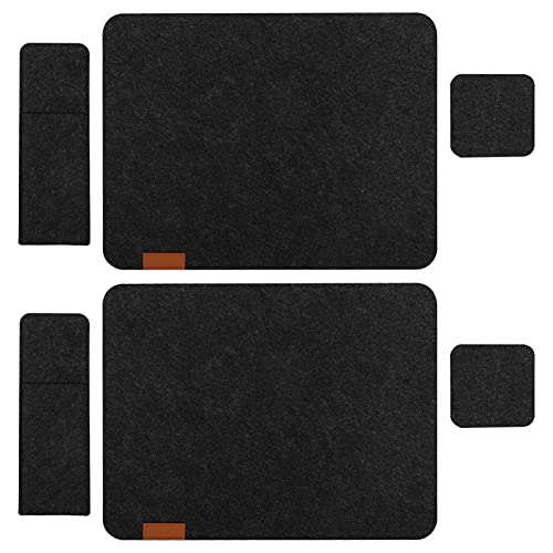 KICHOUSE 2 Sätze Western Tischemat -Set Im Freien Rosa Karierte Matte Tischsets Für Den Tisch Weiß Waschbar Ort Matten Platzieren -tischset Gefühlt Dark Grey von KICHOUSE