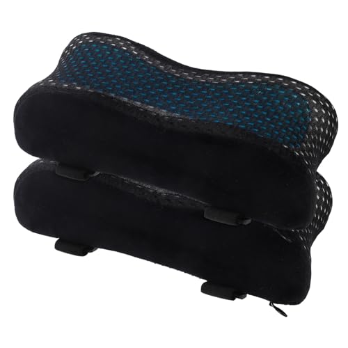 KICHOUSE 2 Stück Ergonomische Stuhl Armlehnen Pads mit Gel Druckentlastend und Atmungsaktiv Bequemes Armpolster für Büro Gaming Computerstühle Entlastet Ellenbogen und Unterarm bei Langem von KICHOUSE