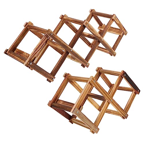 KICHOUSE 2 Stück Holz Weinregale für Bar Stilvolle Weinhalter für Flaschen Braun Geeignet für Küche und Wohnzimmer Design für Optimale Lagerung und Präsentation KICHOUSE 2 Stück Holz Weinregale für Bar Stilvolle Weinhalter für Flaschen Braun Geeignet für Küche und Wohnzimmer Design für Optimale Lagerung und Präsentation von KICHOUSE