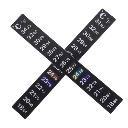 KICHOUSE 2 Stück Thermometer Aufkleber für Aquarium Farbwechselnde Temperaturanzeige Präzise Messung für Fischtank und Reptilienbecken Einfach Anzubringen und Sicher für Ihre Fische KICHOUSE 2 Stück Thermometer Aufkleber für Aquarium Farbwechselnde Temperaturanzeige Präzise Messung für Fischtank und Reptilienbecken Einfach Anzubringen und Sicher für Ihre Fische von KICHOUSE
