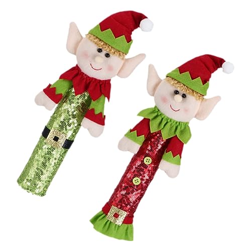 KICHOUSE 2 Stück Weihnachts Kühlschrank Türgriff Abdeckungen Stilvolle Küchendekoration für Mikrowelle Ofen Geschirrspüler und Mehr Weihnachtsdeko für Feiertage von KICHOUSE