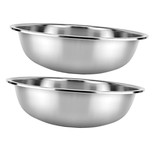 KICHOUSE 2stücke Edelstahlbecken Mit Flachem Boden Für Küche Und Haushalt Dickes Edelstahl Waschbecken Große Schüssel Für Obst Und Gemüse Lagerung Edelstahl Rührschüsseln Zum KICHOUSE 2stücke Edelstahlbecken Mit Flachem Boden Für Küche Und Haushalt Dickes Edelstahl Waschbecken Große Schüssel Für Obst Und Gemüse Lagerung Edelstahl Rührschüsseln Zum von KICHOUSE