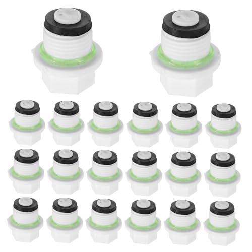 KICHOUSE 20 Stück Kunststoff Wasserrohr Stopfen Weiß Multi Use Endkappen für Schlauch Einfache Installation Langlebig und Robust für Gartenbewässerung und Rohrzubehör von KICHOUSE