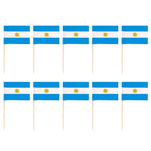 KICHOUSE 200 Stücke Argentinische Flagge Zahnstocher Cupcake Topper Einweg Obstspieße für Partys und Feiern Holz und Papiermaterial für Dekoration von Desserts und Snacks KICHOUSE 200 Stücke Argentinische Flagge Zahnstocher Cupcake Topper Einweg Obstspieße für Partys und Feiern Holz und Papiermaterial für Dekoration von Desserts und Snacks von KICHOUSE