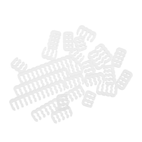 KICHOUSE 24 Stück Teiliges Kabelclips aus Kunststoff Förmige Kabelhalter für Schreibtisch Halbtransparente Weiße Kabelklemme zur Kabelorganisation Vielseitig Einsetzbar für Strom und von KICHOUSE