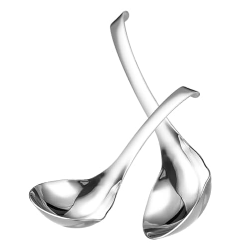 KICHOUSE 2Stücke Schöpfkelle Praktische Küchenlöffel mit Haken Langlebig und Komfortabel für Suppen und Saucen für Ordentliche KICHOUSE 2Stücke Schöpfkelle Praktische Küchenlöffel mit Haken Langlebig und Komfortabel für Suppen und Saucen für Ordentliche von KICHOUSE
