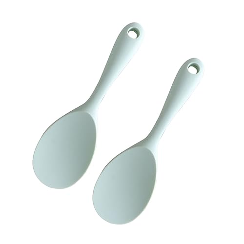 KICHOUSE 2Stücke Silicone Rice Spoon Non Stick Rice Paddles Comfortable Cooking Utensils For Home Heat Resistant Easy To Clean For Serving Rice And More von KICHOUSE
