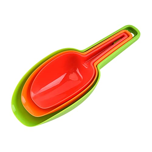 KICHOUSE 3-teiliges Multifunktionales Buntes Eisschaufel-mehlschaufel-set Aus Kunststoff Für Lebensmittelschaufel Für Popcorn Protein Tee Süßigkeiten von KICHOUSE