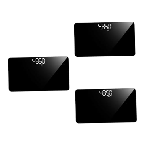 KICHOUSE 3 Stück Reise Gewichtwaage Elektronische Tragbare Personenwaage mit Tempered Glass Oberfläche für Unterwegs und Zuhause Auto Shut Off Funktion von KICHOUSE