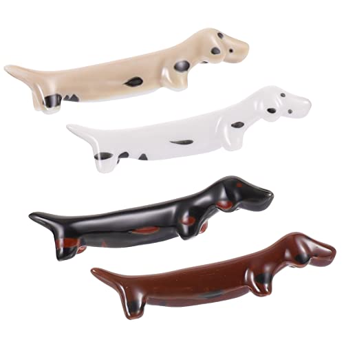 KICHOUSE Elegante Essstäbchenablage 4 Stück Keramik Essstäbchenhalter Mit Hund Tischdekoration Für Die Chinesische Küche von KICHOUSE