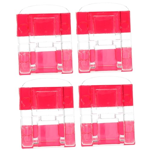 KICHOUSE 4 Stück Teiliges Acrylschloss Selbstklebend Flach Montierbare Haspelriegel Transparentes Sicherheitsschloss für Schranktüren Haustier Schmuckboxen Einfache Installation ohne von KICHOUSE