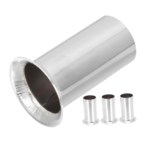KICHOUSE 4Stücke Metall Kronleuchter Fassungsabdeckungen Strapazierfähige Eisenlampenrohre für Tischlampen und Deckenleuchten Retro und Einfach Chromfarben von KICHOUSE