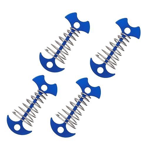 KICHOUSE 4Stücke Outdoor Zeltpfähle mit Federhaken Robuste Fishbone Zeltnägel für Camping zur Befestigung von Zelten bei Wind Blau Groß KICHOUSE 4Stücke Outdoor Zeltpfähle mit Federhaken Robuste Fishbone Zeltnägel für Camping zur Befestigung von Zelten bei Wind Blau Groß von KICHOUSE