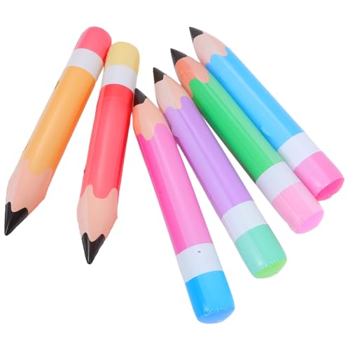 KICHOUSE 6 Stück Aufblasbare Riesen Bleistift Ballons Bunte PVC Dekorationen für Klassenzimmer Schnelle Befüllung Platzsparend für Schulanfang Abschlussfeier Party Deko KICHOUSE 6 Stück Aufblasbare Riesen Bleistift Ballons Bunte PVC Dekorationen für Klassenzimmer Schnelle Befüllung Platzsparend für Schulanfang Abschlussfeier Party Deko von KICHOUSE