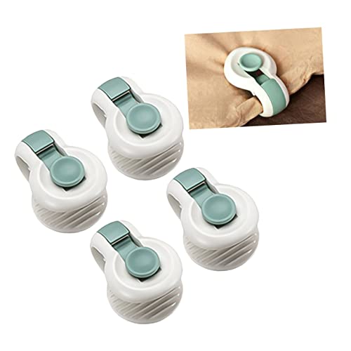 KICHOUSE 6 Stück Bettdeckenfixierer aus Abs Rutschfester Quilt Clip für Bettlaken Matratzenauflagen und Tischdecken Einfach zu Verwenden und Entfernen von KICHOUSE