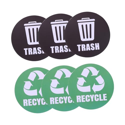 KICHOUSE 6 Stück Recycling Aufkleber Wasserdichte Mülltrennung Sticker für Zuhause Büro Plätze Einfach Anzubringen Langlebig aus Vinyl Universelles Design für Effiziente Abfalltrennung KICHOUSE 6 Stück Recycling Aufkleber Wasserdichte Mülltrennung Sticker für Zuhause Büro Plätze Einfach Anzubringen Langlebig aus Vinyl Universelles Design für Effiziente Abfalltrennung von KICHOUSE