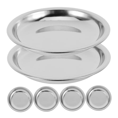 KICHOUSE 6 Stück Teiliges Edelstahl Waagschalen Digitalwaage Tabletts für Schmuck Labor und Strasssteine Rostfrei Präzise Kompakt Stabile Wiegefläche Langlebig von KICHOUSE
