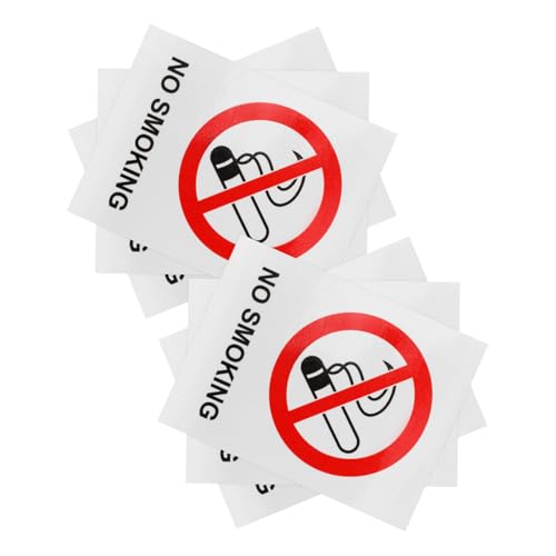 KICHOUSE 6 Stück Teiliges No Smoking Wandzeichen Selbstklebende Pvc aufkleber mit Klarem Rauchverbot symbol Wetterfest für Innen und Außen Starkes Warnschild zur Feuerprävention in Büros KICHOUSE 6 Stück Teiliges No Smoking Wandzeichen Selbstklebende Pvc aufkleber mit Klarem Rauchverbot symbol Wetterfest für Innen und Außen Starkes Warnschild zur Feuerprävention in Büros von KICHOUSE