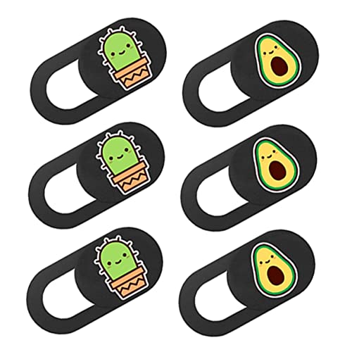 KICHOUSE 6stücke Webcam Abdeckung Teiliges Kameraschutz Cover Mit Niedlichem Avocado-Design Installieren Für Laptop Pc Und Tablet Datenschutz Und Privatsphäresschutz von KICHOUSE