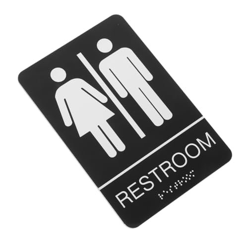 KICHOUSE Acryl Selbstklebendes Unisex Blindenschrift Wc Schild Robuste Toilettenbeschilderung für Büro Badezimmer Tür Wand KICHOUSE Acryl Selbstklebendes Unisex Blindenschrift Wc Schild Robuste Toilettenbeschilderung für Büro Badezimmer Tür Wand von KICHOUSE