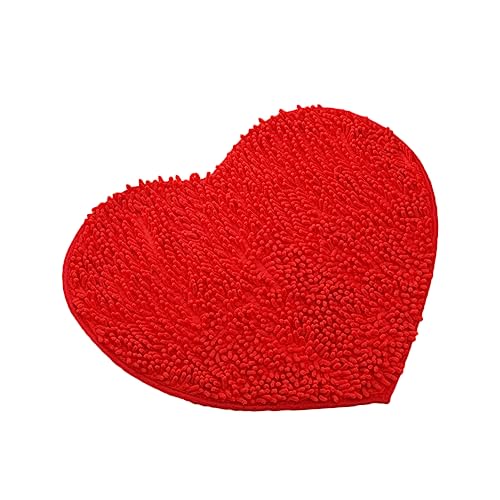 KICHOUSE Eleganter Teppich Mit Herzmuster Keine Fußmatte Chenille-bodenmatte von KICHOUSE