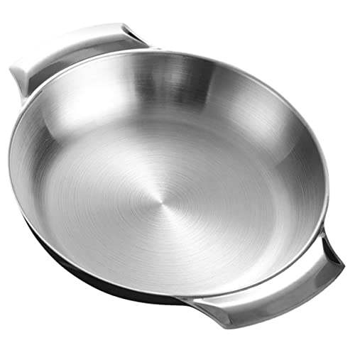 KICHOUSE Edelstahl Meeresfrüchte Topf Outdoor Wok Edelstahl Camping Kochgeschirr Instant Ramyun Topf Nudel Suppentopf Edelstahl Wok Edelstahl Nudeltopf Gericht Täglicher Gebrauch von KICHOUSE