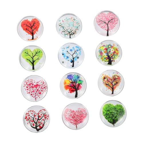 KICHOUSE Einzigartige Magnete 12 Stück Herz-Baum-kühlschrankmagnete Glasmagnete Für Kühlschrank Whiteboard- KICHOUSE Einzigartige Magnete 12 Stück Herz-Baum-kühlschrankmagnete Glasmagnete Für Kühlschrank Whiteboard- von KICHOUSE