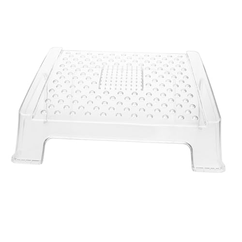 KICHOUSE Ergonomischer Rutschfester Kunststoff Fußhocker für Erwachsene Stabiler Fußablagehocker Schreibtisch Transparent für Büro und Zuhause von KICHOUSE
