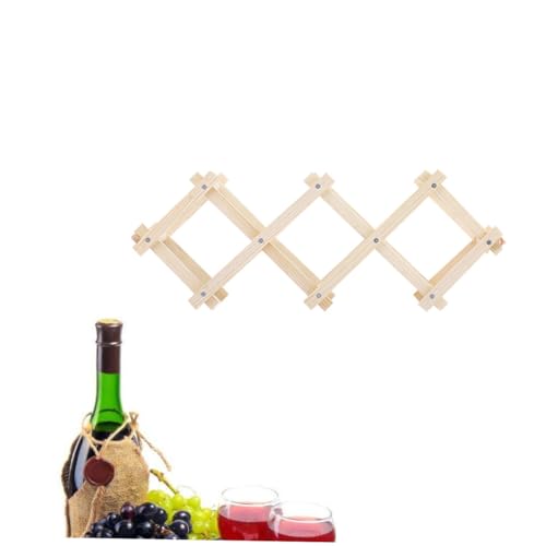 KICHOUSE Faltbares Weinregal aus Massivem Holz Weinhalter für Bar für Flaschen Natürlichem Holzton zur Stilvollen Aufbewahrung und Präsentation von Weinflaschen KICHOUSE Faltbares Weinregal aus Massivem Holz Weinhalter für Bar für Flaschen Natürlichem Holzton zur Stilvollen Aufbewahrung und Präsentation von Weinflaschen von KICHOUSE