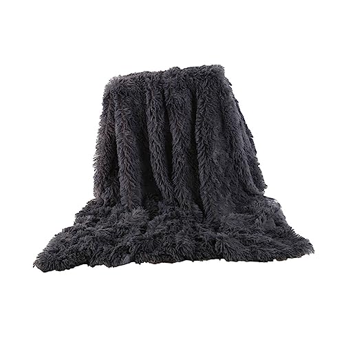 KICHOUSE Flauschige Kuscheldecke für Weiche Fleece Decke in Einfarbigem Design Dunkelgrau für Zuhause und Unterwegs KICHOUSE Flauschige Kuscheldecke für Weiche Fleece Decke in Einfarbigem Design Dunkelgrau für Zuhause und Unterwegs von KICHOUSE