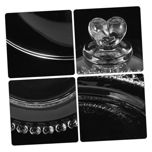 KICHOUSE Glas Dessertplatte mit Haube Tortenplatte Glas Kuchenständer Servierplatte für Kuchen Cupcakes Obst Stilvolle Staubgeschützte Backwarenpräsentation Vielseitig für Kuchen Snacks von KICHOUSE