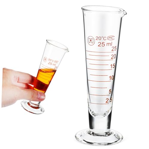 KICHOUSE Glas Messbecher 25ml Labor Messbecher Graduierte Für von KICHOUSE
