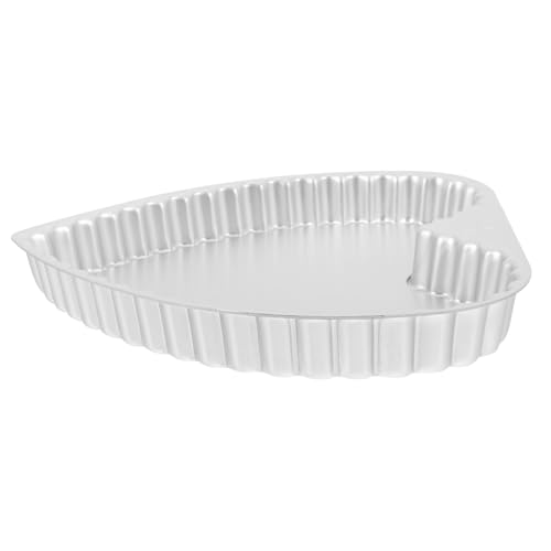 KICHOUSE Herzförmige Backform Aluminium mit Abnehmbarem Boden Antihaftbeschichtet Praktisch für Kuchen Cheesecake DIY Pizza Mikrowellengeeignet Dicke Backplatte von KICHOUSE