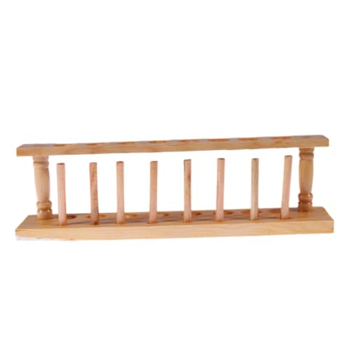 KICHOUSE Holz Reagenzglasständer Laborbedarf Testrohrhalter aus Leichtem Korrosionsbeständigem Material für Schule Labor und Zuhause Klare Sicht und Einfache Handhabung von KICHOUSE