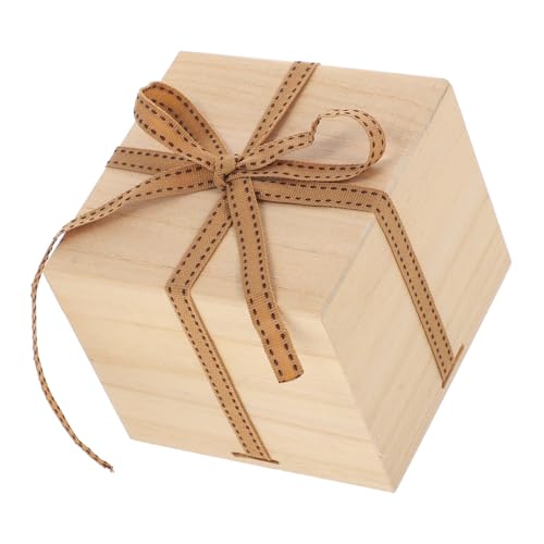 KICHOUSE Holzschatulle Mit Deckel Kleine Aufbewahrungsbox Aus Paulownia-Holz Unbemalt Und Unbehandelt Für Schmuck Uhren Schlüssel Basteln Und Dekorieren von KICHOUSE