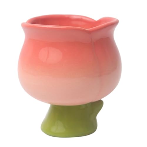 KICHOUSE Kreative Tulpenform Keramiktasse Hochfüßiger Eisbecher und Kerzenhalter für Desserts Dekoration Sanftem Farbverlauf KICHOUSE Kreative Tulpenform Keramiktasse Hochfüßiger Eisbecher und Kerzenhalter für Desserts Dekoration Sanftem Farbverlauf von KICHOUSE
