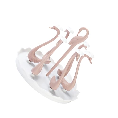 KICHOUSE Kunststoff Becherhalter Rund mit Stangen Drehbar Schwan Design Abtropfgestell für Wassergläser Kreativer Tassenhalter Langlebig für Küche und Haushalt KICHOUSE Kunststoff Becherhalter Rund mit Stangen Drehbar Schwan Design Abtropfgestell für Wassergläser Kreativer Tassenhalter Langlebig für Küche und Haushalt von KICHOUSE