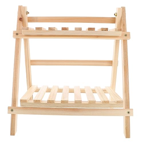 KICHOUSE 2stufe Tisch Organizer Stufiges Für Bücher Und Dekoration Vielseitiges Holzregal Für Schreibtisch Kompakte Ablage Für Zuhause Und Büro von KICHOUSE